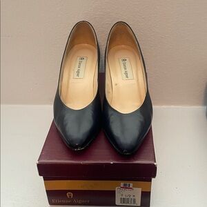 Etienne Aigner Classic Navy Blue Heels